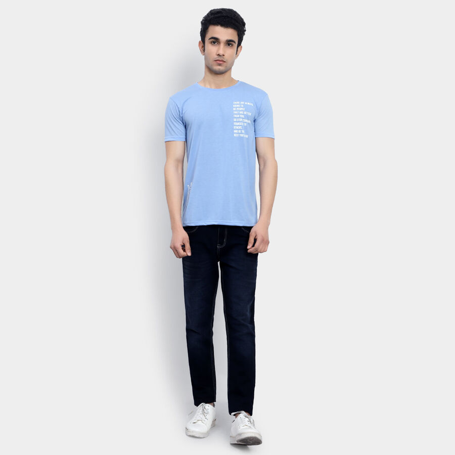 Round Neck T-Shirt, Sky Blue, large image number null
