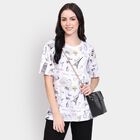Ladies' 100% Cotton Round Neck T-Shirt, सफ़ेद, small