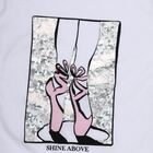 Girls White Cotton Round Neck Casual T-Shirt, सफ़ेद, small