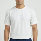 Men's White Crew Neck Athleisure Drifit T-Shirt, White, small