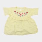 Infants Yellow Round Neck Casual Top, Yellow, small