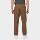 Men's Brown Cargo Trousers, भूरा, small