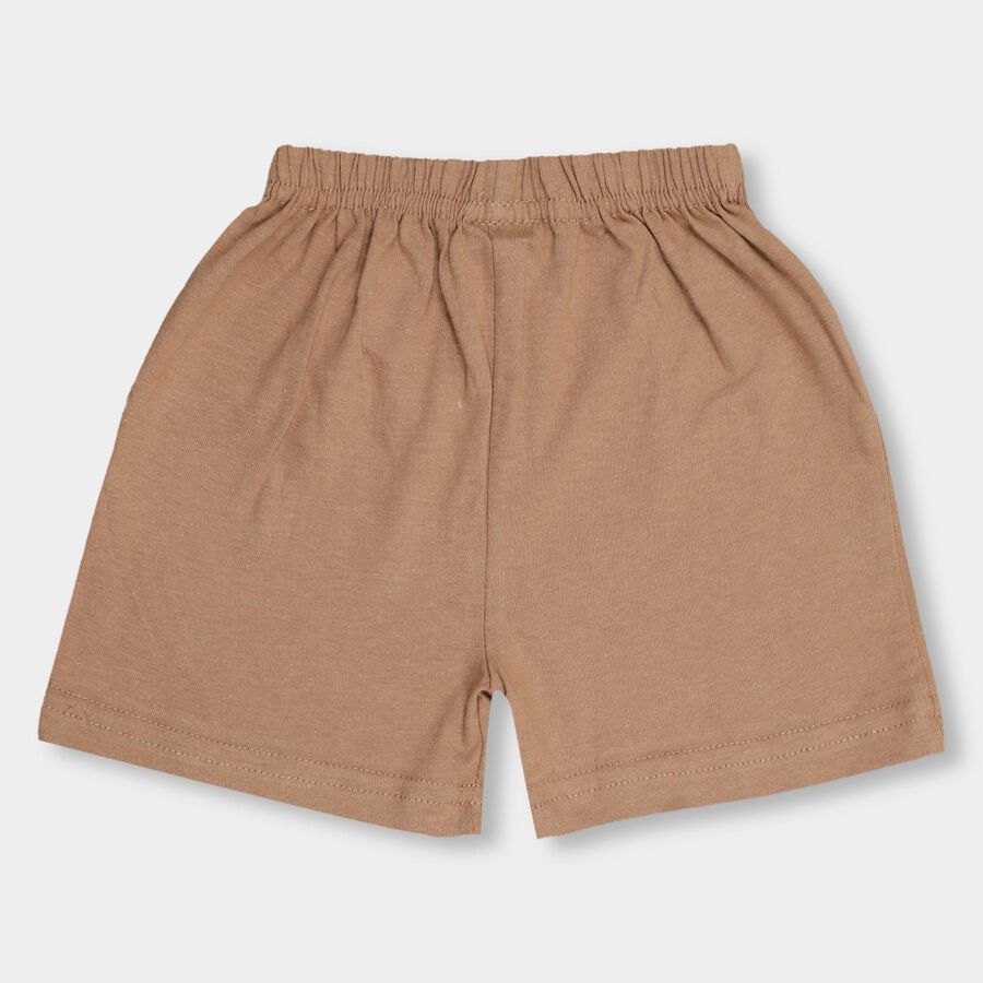 Infants' 100% Cotton Half Pant, Beige, large image number null