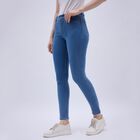 Women's Stonewashed Blue Skinny Fit High-Rise Jeans, Mid Blue, small image number null