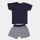 Infants Cotton Round Neck Baba Suit, Navy Blue, small image number null