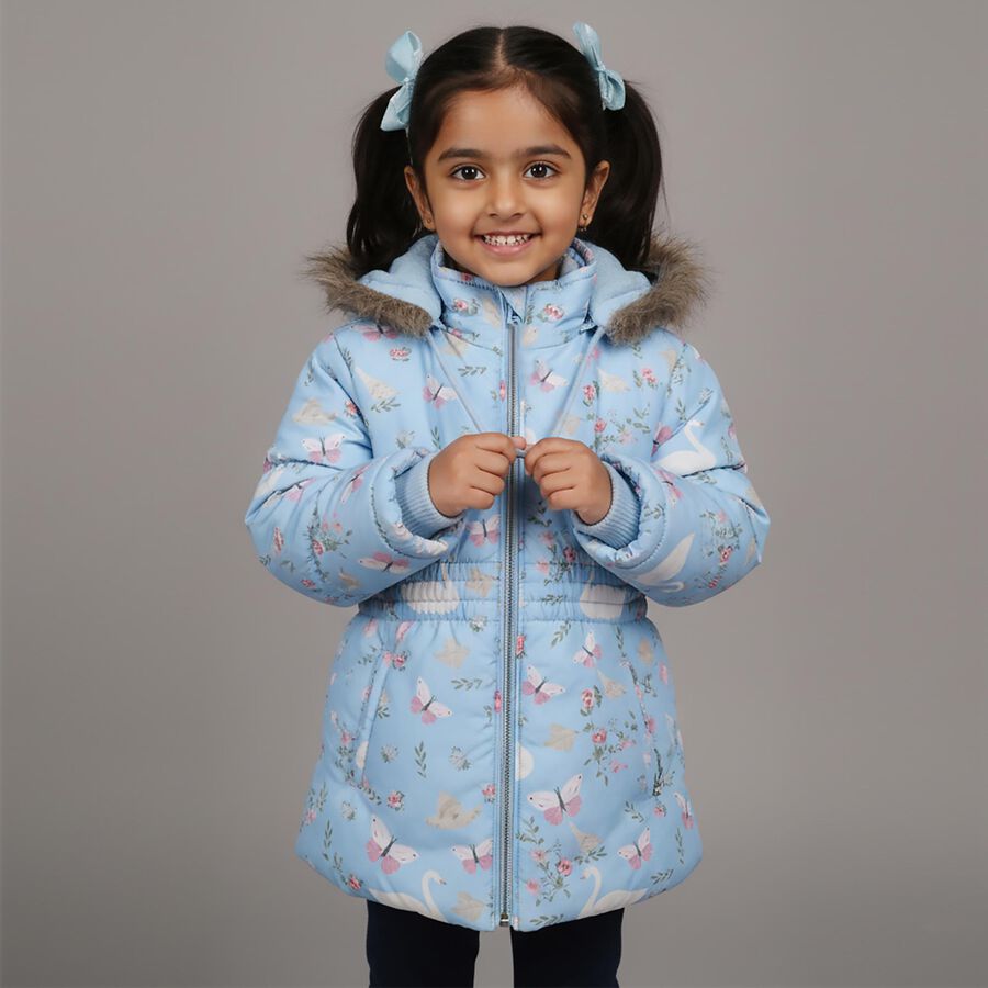 Girls' Jacket, Light Blue, large image number null