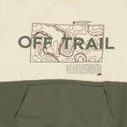 Boys Olive Green and Cream Crew Neck Casual Sweatshirt, ओलिव, small image number null