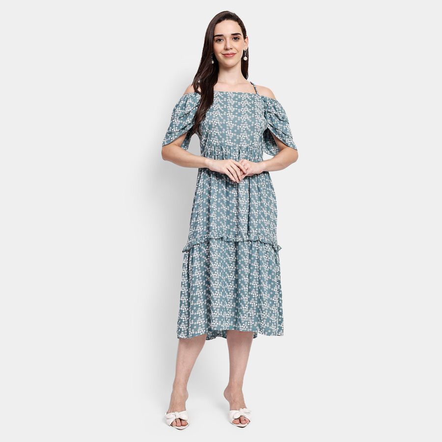 Ladies' Dress, हल्का हरा, large image number null