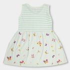 Girls' 100% Cotton Frock , हल्का हरा, small image number null
