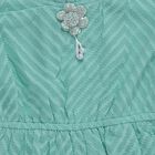 Girls Light Green Round Neck Casual T-Shirt, हल्का हरा, small