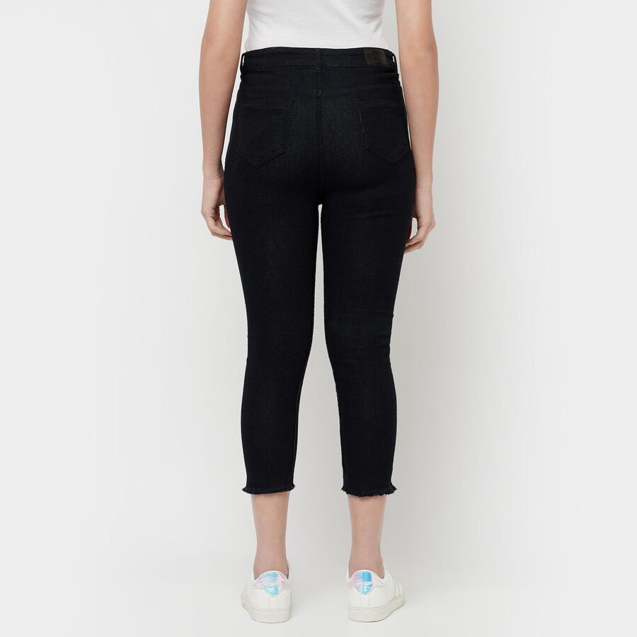 Bleached High Rise Skinny Jeans, Black, large image number null
