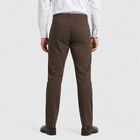 Men's Dark Grey Slim Fit Flat-Front Chino Trousers, Dark Grey, small