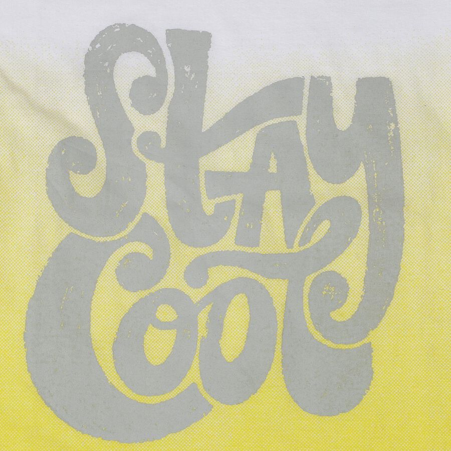 Boys' White Cotton Round Neck Ombre Baba Suit, Off White, large