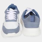 Women's Blue Lace-Up Sneakers, Blue, small