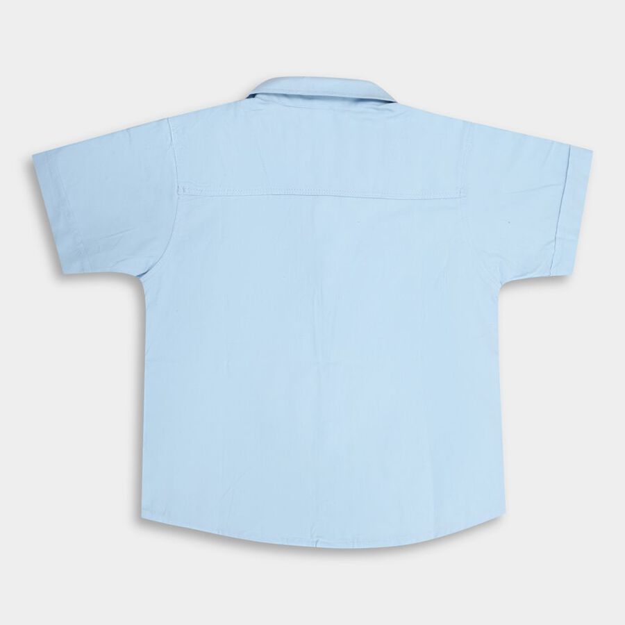 Boys' Cotton Casual Shirt, हल्का नीला, large image number null