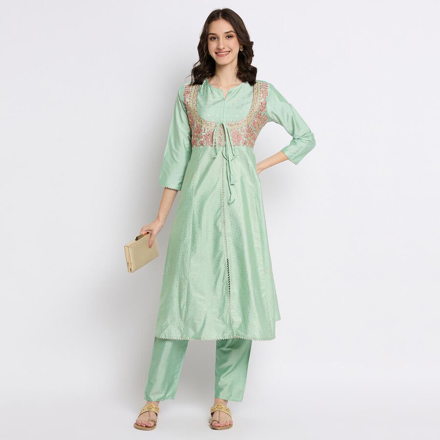 Ladies' Ethnic Set , Light Green, large image number null