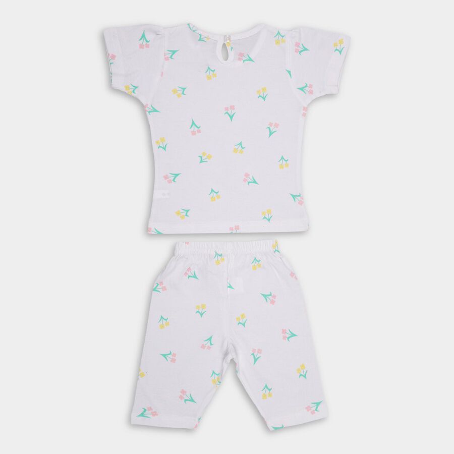 Infants' 100% Cotton Capri Set, सफ़ेद, large image number null