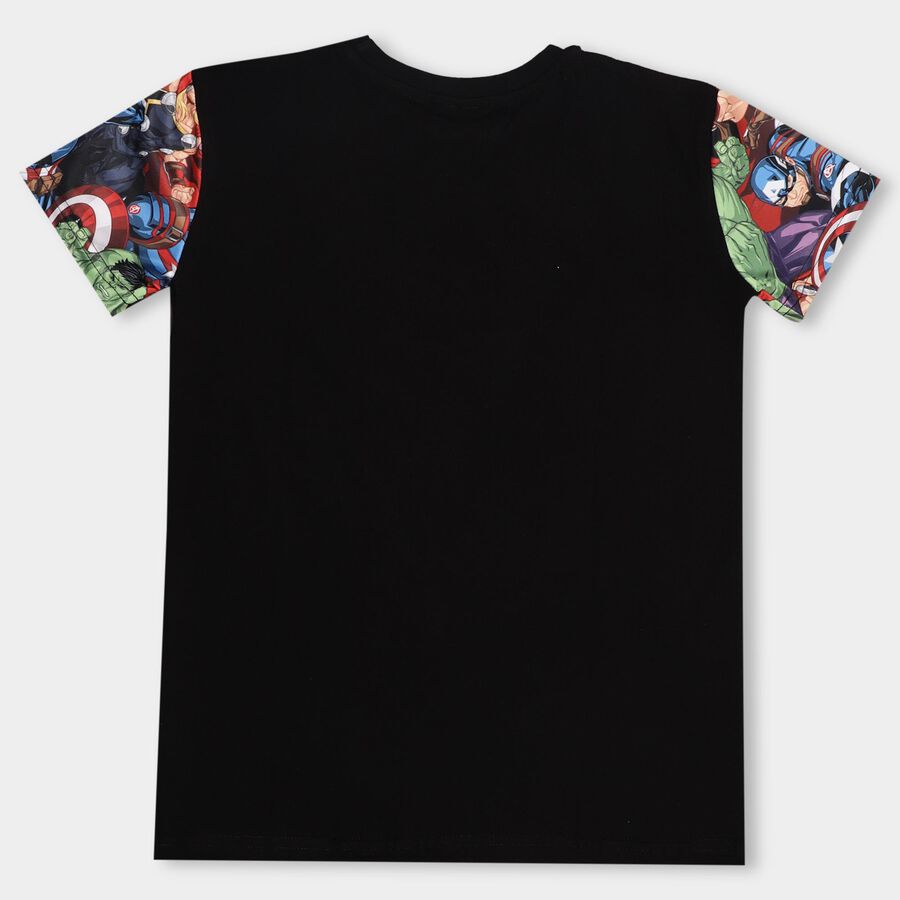 Boys' Half Sleeves T-Shirt , Black, large image number null