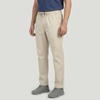 Men's Silver Slim Fit Casual Trousers, सिल्वर, small