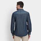 Men's 100% Cotton Casual Shirt, Dark Blue, small image number null
