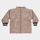 Infant Beige High Neck Casual Jacket, गहरा पीला, small image number null