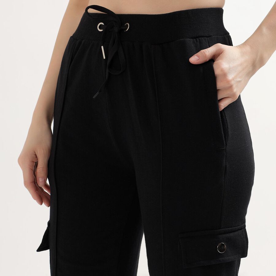 Ladies' Regular Track Pants, काला, large image number null