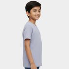 Boys Light Blue Crew Neck Casual Half Sleeve T-Shirt, Light Blue, small