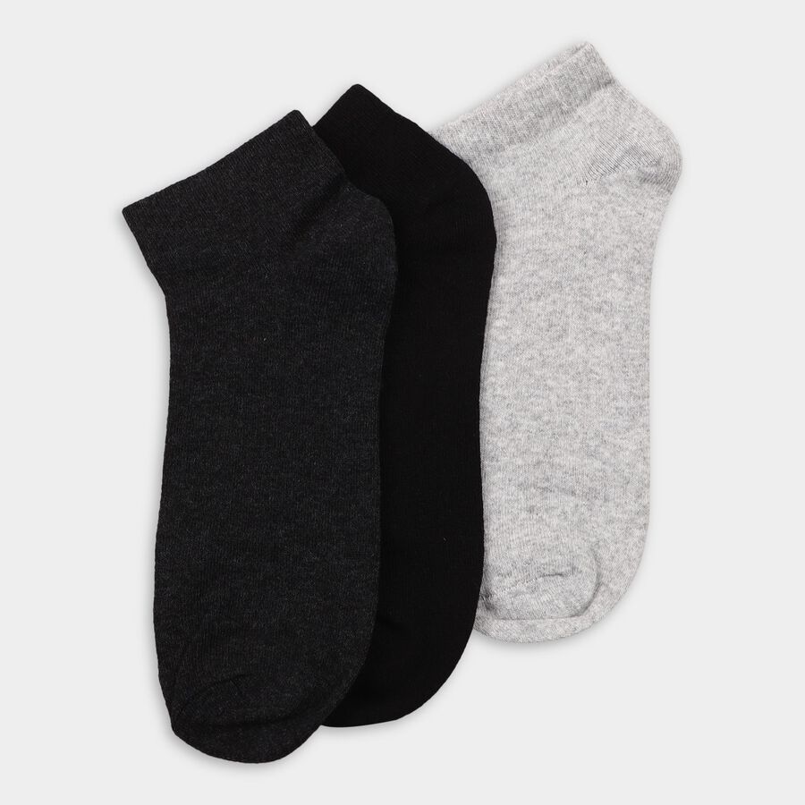 Men's Socks (Pack of 3), Charcoal, large