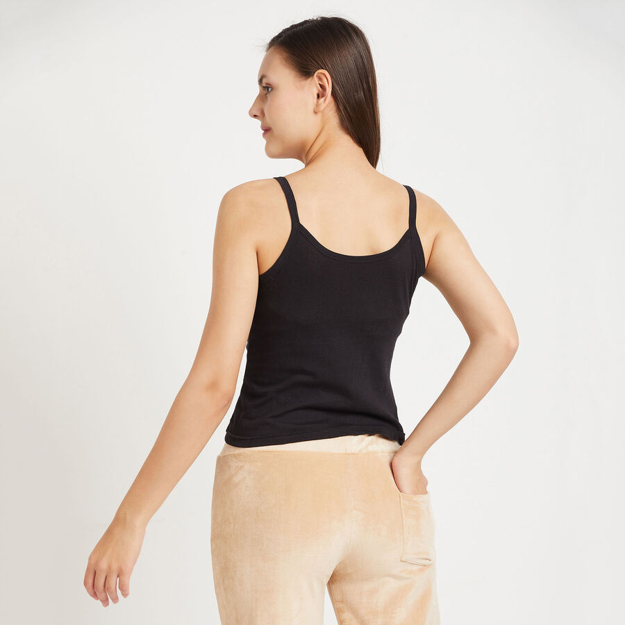 Cotton Solid Slips, Black, large image number null