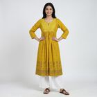 Women's Light Green Cotton Kurta, Light Green, small