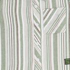 Boys Light Sage Green Striped Half Sleeve Classic Casual Shirt, Light Green, small image number null