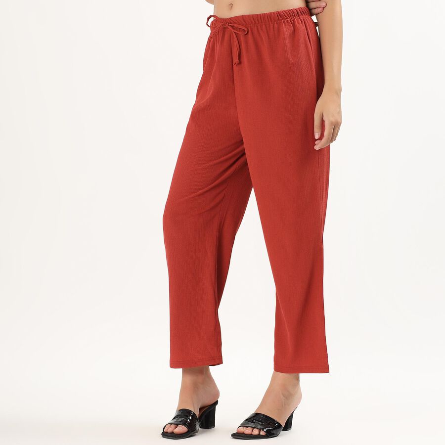 Women's Rust Balloon Fit Solid Harem Pants, Rust, large image number null