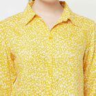 Printed Full Sleeve Shirt, Yellow, small image number null