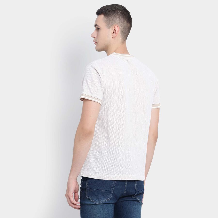 Solid Henley T-Shirt, Beige, large image number null