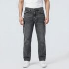 Men's Grey Regular Fit Washed Jeans, Light Grey, small