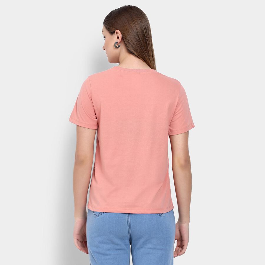 Ladies' Round Neck T-Shirt , Pink, large image number null