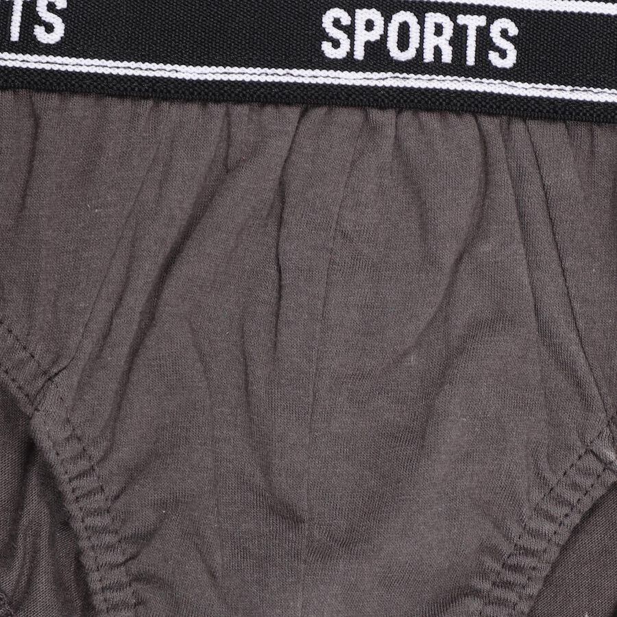 Boys' 100% Cotton V-Cut Briefs , Dark Grey, large image number null