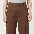 Women's Brown Regular Fit Cotton Jeans, Brown, small