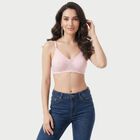 Women's Pink V Neck Bralette Bra, Light Pink, small