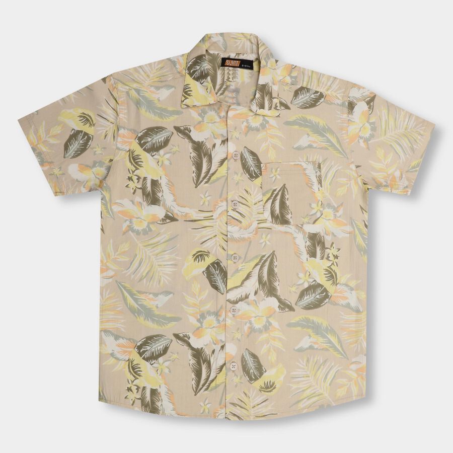 Boys' 100% Cotton Casual Shirt , Beige, large image number null