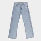 Girls' 100% Cotton Jeans, Light Blue, small image number null