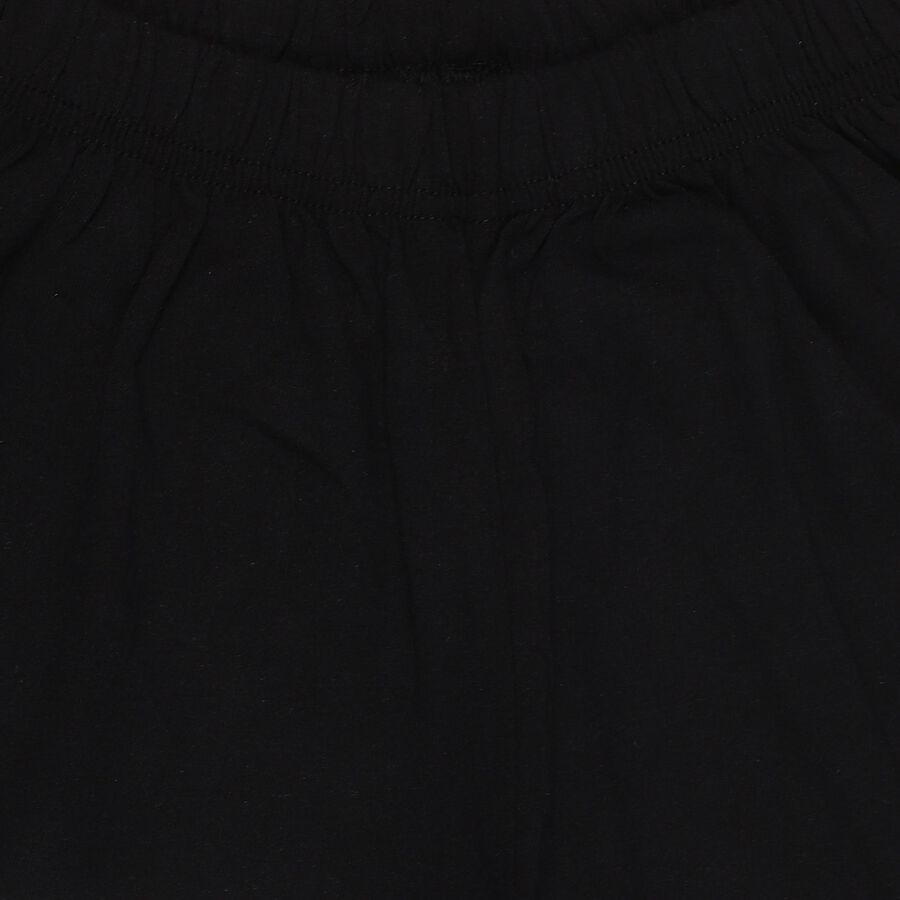 Boys' Muted Gray Placement Printed Cotton Blend Pyjama, Black, large image number null