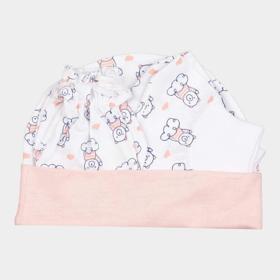 Infants Cotton Printed Baby Gift Set, White, large image number null