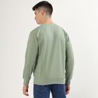 Men's Light Sage Green Crew Neck Casual Sweatshirt, हल्का हरा, small image number null