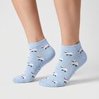 Women's Assorted Regular Fit Printed Pack of 3 Socks, चुनिंदा, small