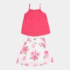 Solid Skirt Top Set, Pink, small image number null