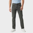 Men's Dark Grey Slim Fit Washed Jeans, गहरा ग्रे, small