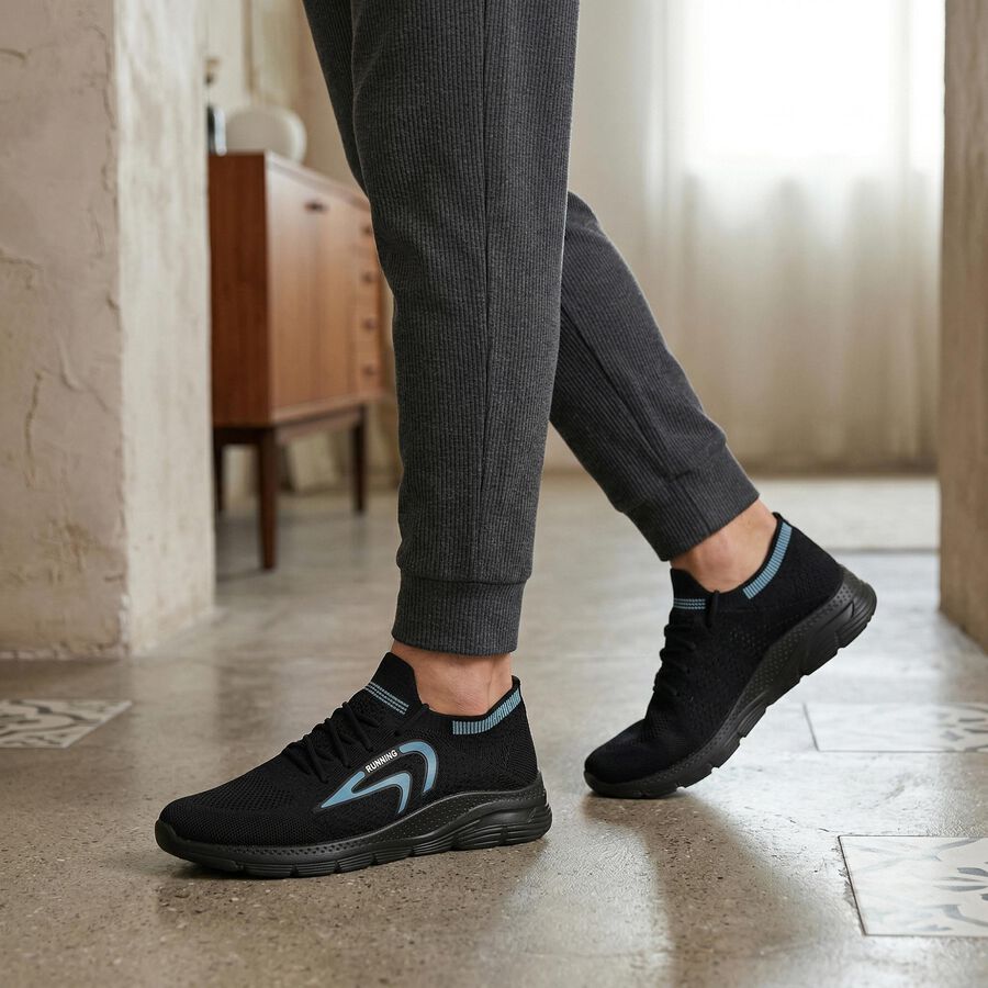 Men's Sports Shoes, काला, large