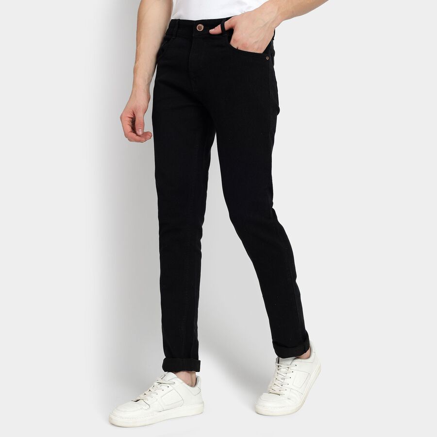 Men's Skinny Jeans, Black, large image number null
