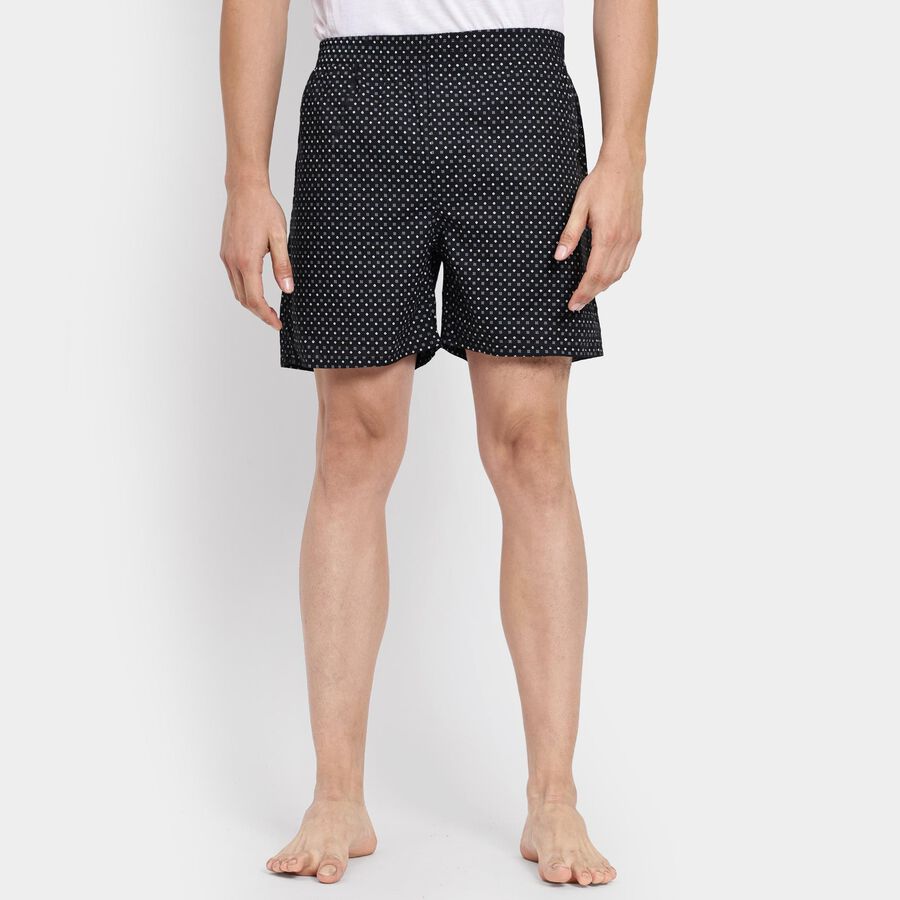 Men's Cotton Boxers, Black, large image number null